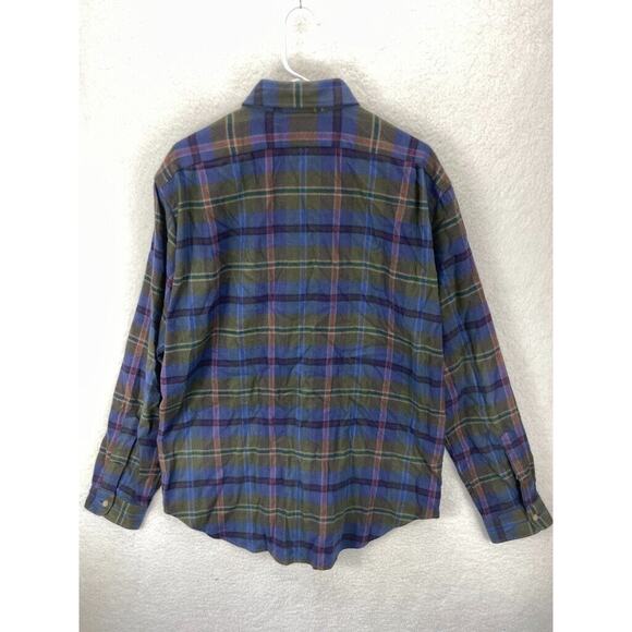 Polo Ralph Lauren Button Up Shirt Men’s L Blue Plaid Long Sleeve Classic Fit - Picture 9 of 9